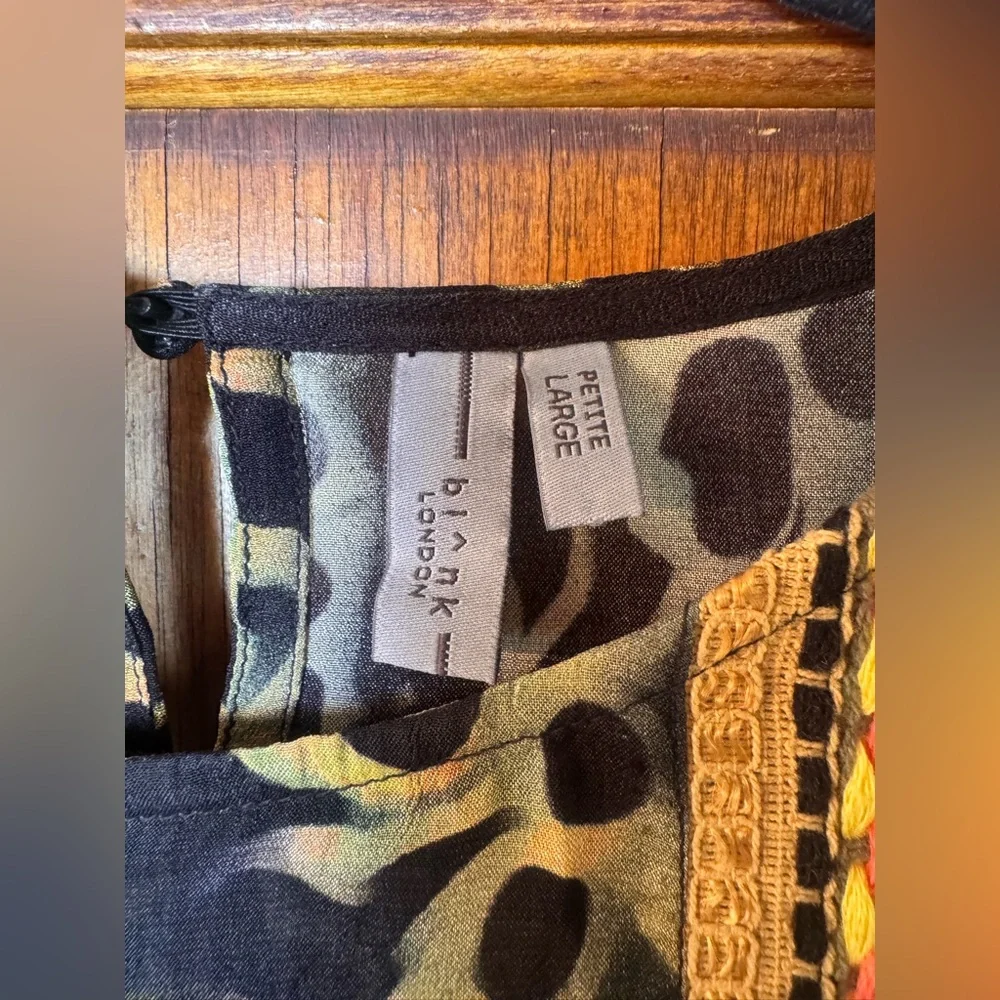 Anthropologie Bl-nk London Miranda Peasant Blouse- Large Petite - Picture 4 of 7